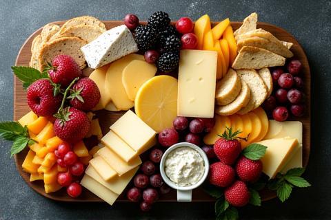 Gourmet Käse- und Obstplatte
