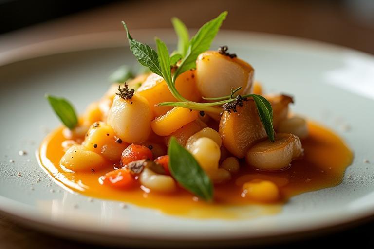 Schön angerichtetes Gourmet-Gericht aus der neuen Kollektion