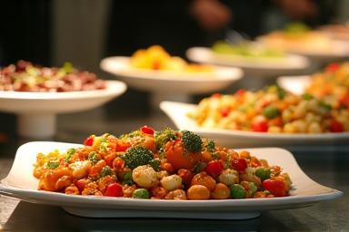 Firmen Catering Buffet Aufbau