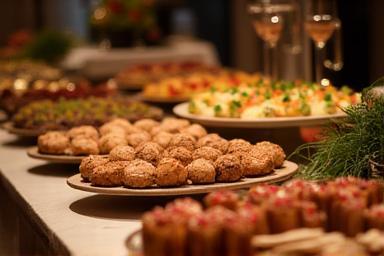 Elegante Event Catering Aufbau